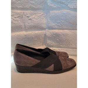 Munro American Fabric Alastic Casual Wedge Slip on Loafers Women's Size 8N